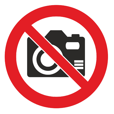 Product image for Знак - Фото и видеосъемка запрещена Р-40