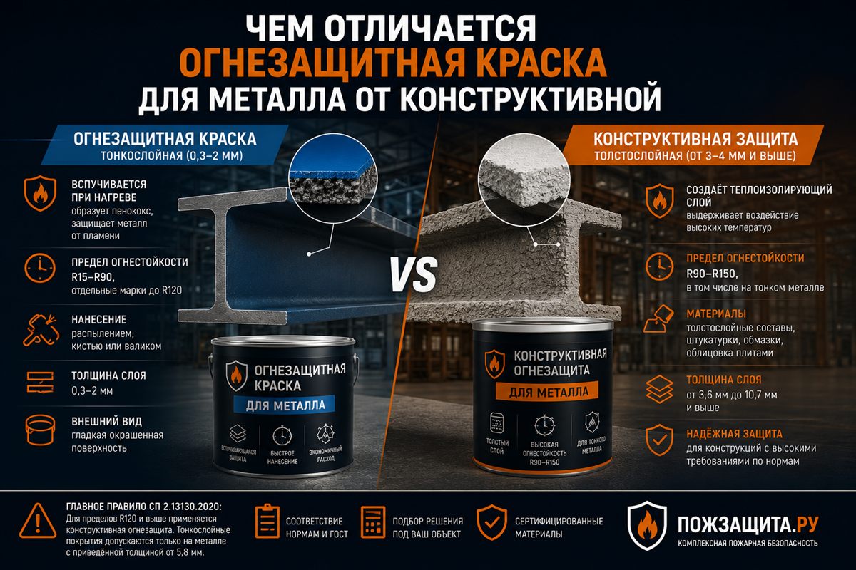 Огнезащитная краска или конструктивная огнезащита, в чём разница Огнезащитная краска или конструктивная огнезащита, в чём разница