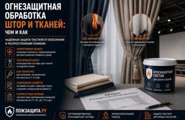 Огнезащитная обработка штор и тканей Огнезащитная обработка штор и тканей